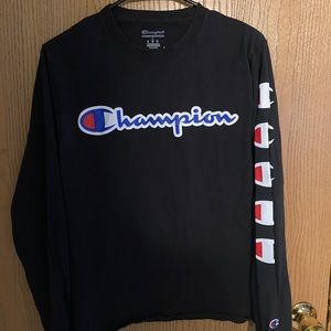 Champion Script Logo Long-Sleeve Tee